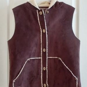 Lauren R.L. Faux Shearling Vest